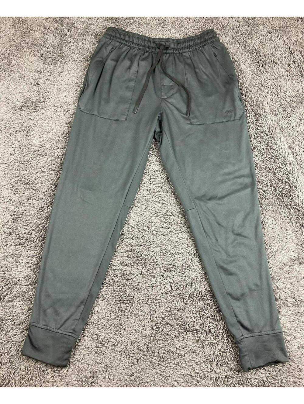 LEG3ND Mens Performance Joggers Gray Tapered Gym Activewear Sweatpants Size M